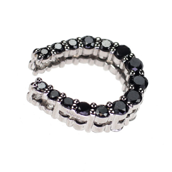 Pt900 ブラック/カラーレス ダイヤモンド ペンダントトップ 0.50ct BD0.50ct 馬蹄 ホースシュー リバーシブル