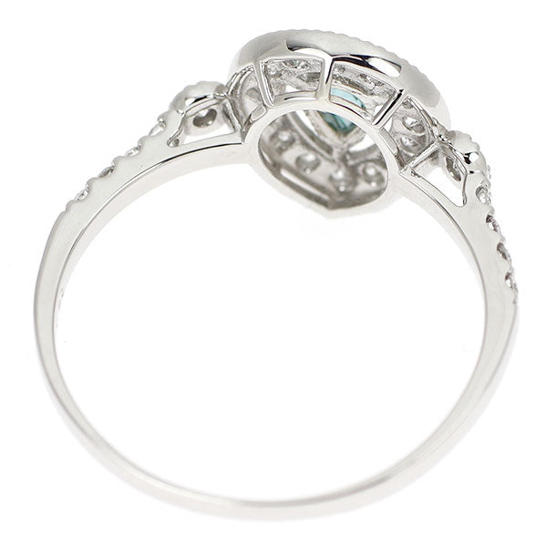 Pt900 トルマリン ダイヤモンド リング 0.22ct D0.30ct