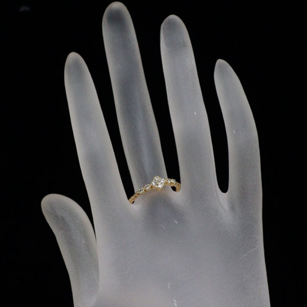 K18YG ダイヤモンド リング 0.20ct 形状記憶