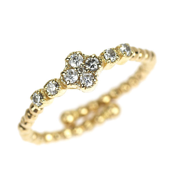 K18YG ダイヤモンド リング 0.20ct 形状記憶