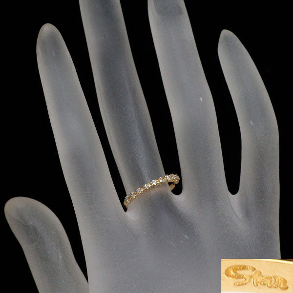 スタージュエリー K18YG ダイヤモンド リング 0.12ct ハーフエタニティ