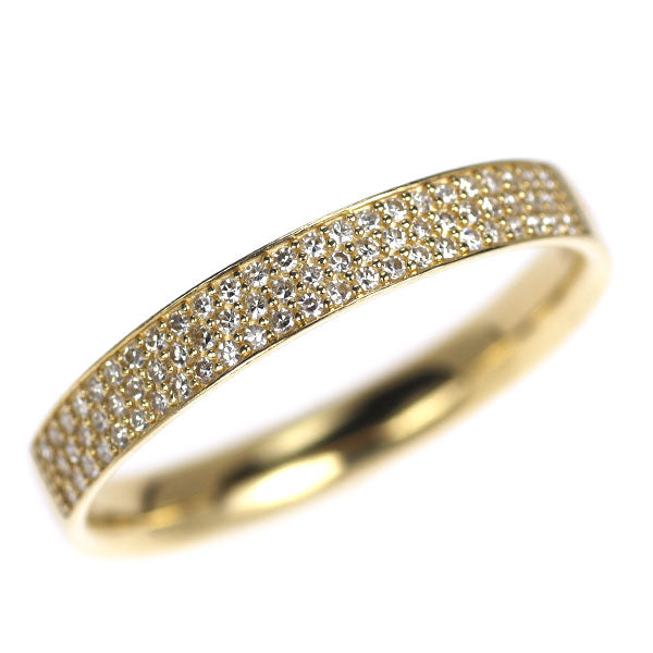 アガット/agete K18YG ダイヤモンド リング 0.13ct パヴェ