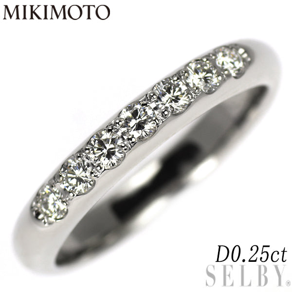 ミキモト Pt950 ダイヤモンド リング 0.25ct 一文字