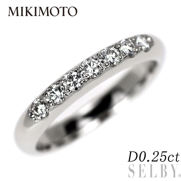 ミキモト Pt900 ダイヤモンド リング 0.25ct 一文字