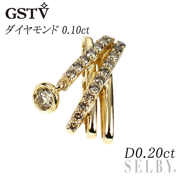 GSTV K18YG ダイヤモンド ペンダントトップ 0.10ct D0.20ct — セルビー
