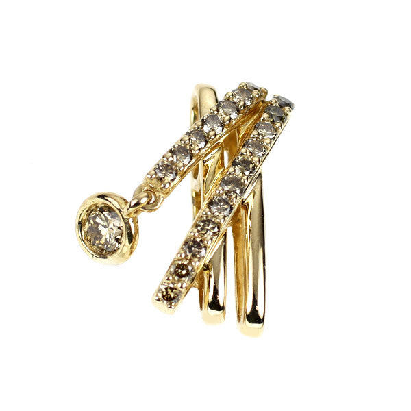 GSTV K18YG ダイヤモンド ペンダントトップ 0.10ct D0.20ct