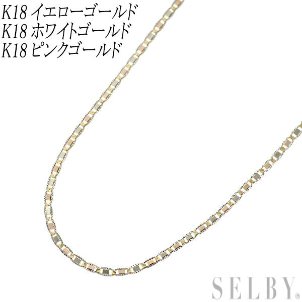 K18YG/WG/PG デザイン ネックレス