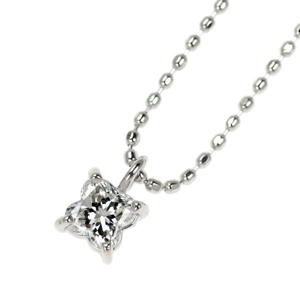 K18WG リリーカット ダイヤモンド ペンダントネックレス 0.221ct F VS1