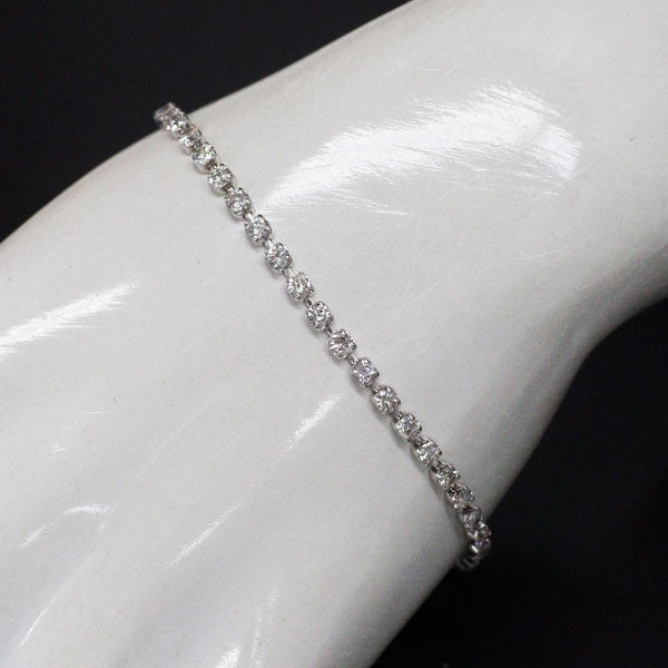 K18WG ダイヤモンド テニス ブレスレット 3.11ct