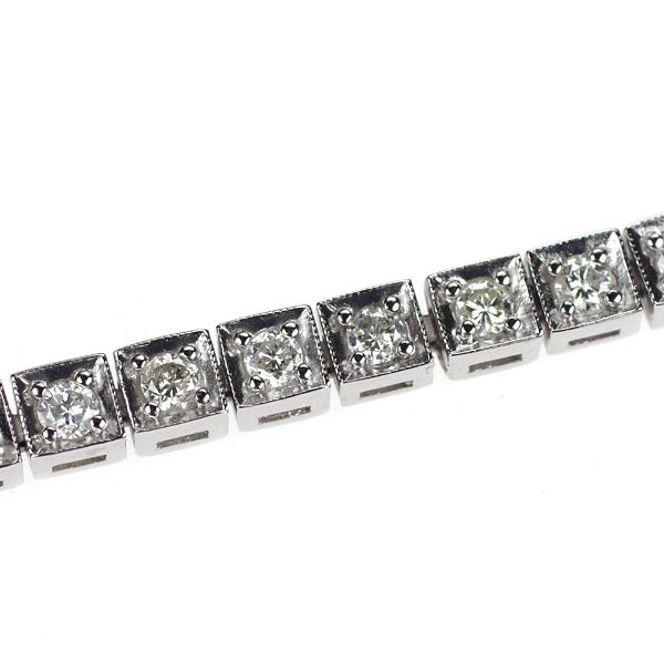 Pt850 ダイヤモンド テニス ブレスレット 2.00ct