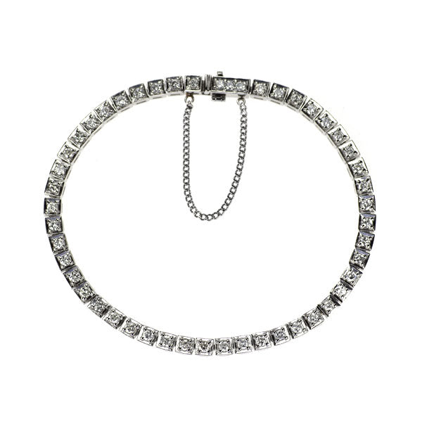 Pt850 ダイヤモンド テニス ブレスレット 2.00ct