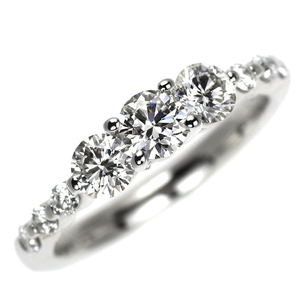 フォーエバーマーク Pt900 ダイヤモンド リング 0.608ct F/G SI1/SI2 VG/G D0.15ct