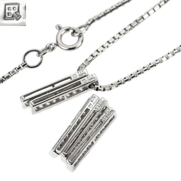 ブルーリバー Pt950/ Pt850 ダイヤモンド ペンダントネックレス 0.90ct