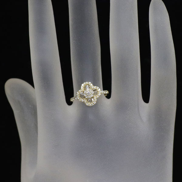 K18YG ダイヤモンド リング 0.50ct フラワー — セルビーオンラインストア