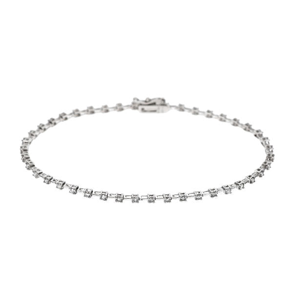 K18WG ダイヤモンド テニス ブレスレット 1.00ct