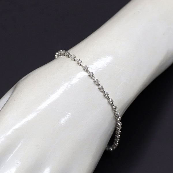 K18WG ダイヤモンド テニス ブレスレット 1.00ct