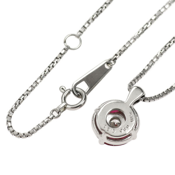 Pt900/ Pt850 ダイヤモンド ルビー ペンダントネックレス 0.20ct R0.90ct