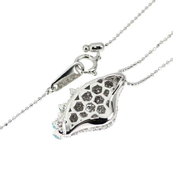 Pt950 パライバトルマリン ダイヤモンド ペンダントネックレス 0.16ct D1.09ct