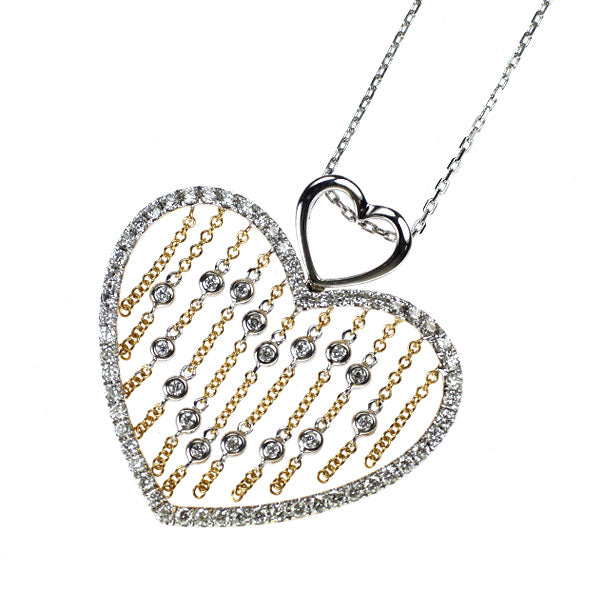 DAMAS/ダマス K18YG/WG ダイヤモンド ペンダントネックレス 0.453ct ハート