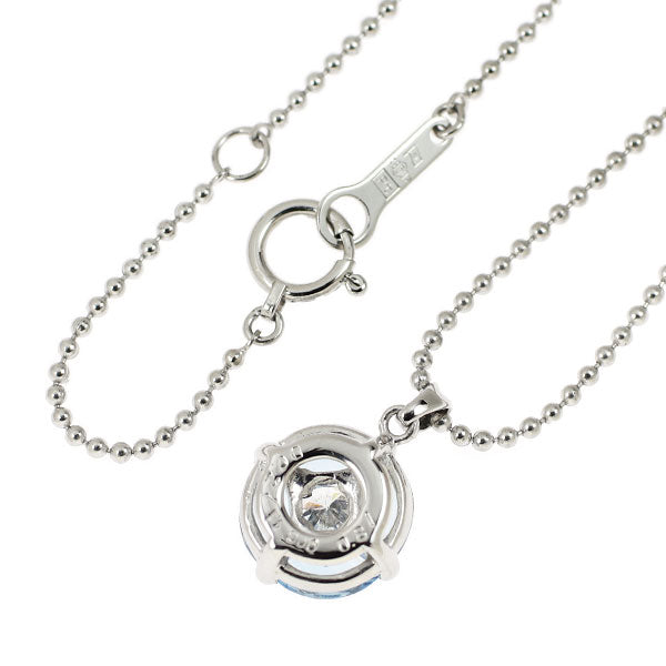 Pt900/Pt850 ダイヤモンド アクアマリン ペンダントネックレス 0.21ct AQ0.81ct