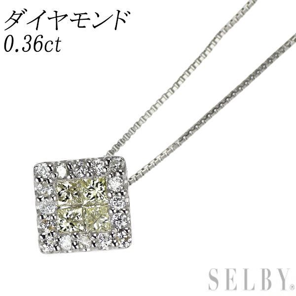 Pt900/ Pt850 ダイヤモンド ペンダントネックレス 0.36ct