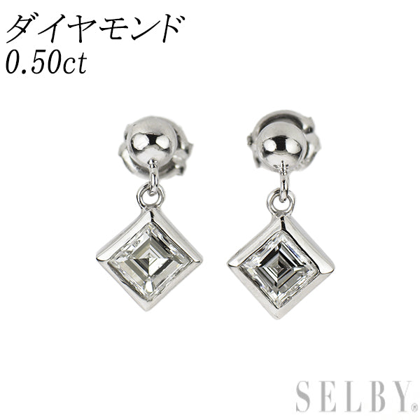 Pt900 ダイヤモンド ピアス 0.50ct