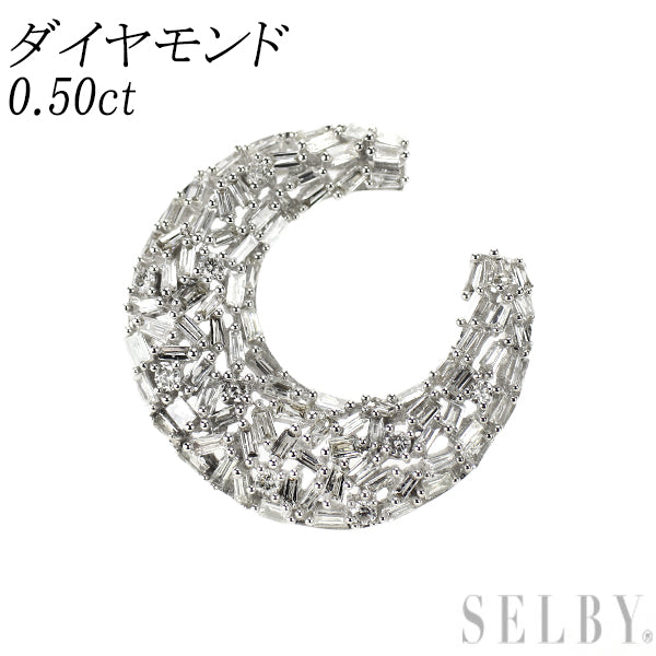 K18WG ダイヤモンド ペンダントトップ 0.50ct