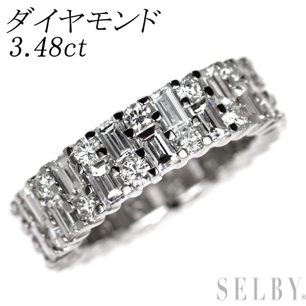 Pt950 ダイヤモンド リング 3.48ct フルエタニティ