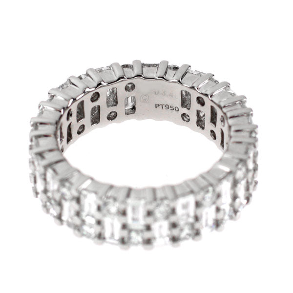 Pt950 ダイヤモンド リング 3.48ct フルエタニティ