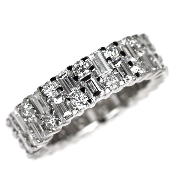Pt950 ダイヤモンド リング 3.48ct フルエタニティ