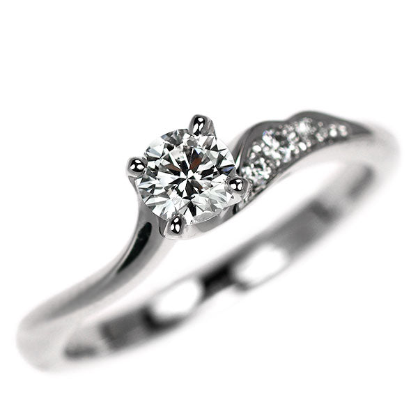 俄 Pt950 ダイヤモンド リング 0.25ct D VVS1 3EX 唐花