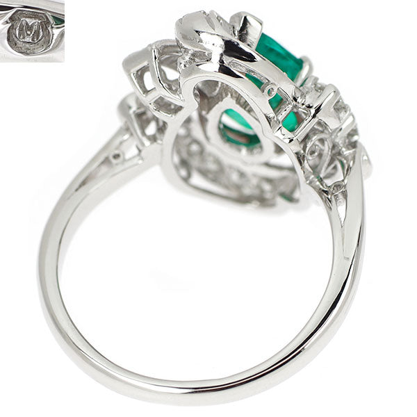 ミキモト Pt900 コロンビア産(F1) エメラルド ダイヤモンド リング 1.75ct 《セルビー銀座店》【中古】