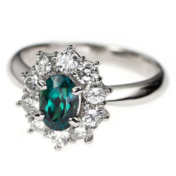 希少 Pt900 ブラジル産 アレキサンドライト ダイヤモンド リング 0.95ct D0.81ct