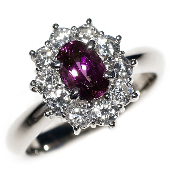 希少 Pt900 ブラジル産 アレキサンドライト ダイヤモンド リング 0.95ct D0.81ct