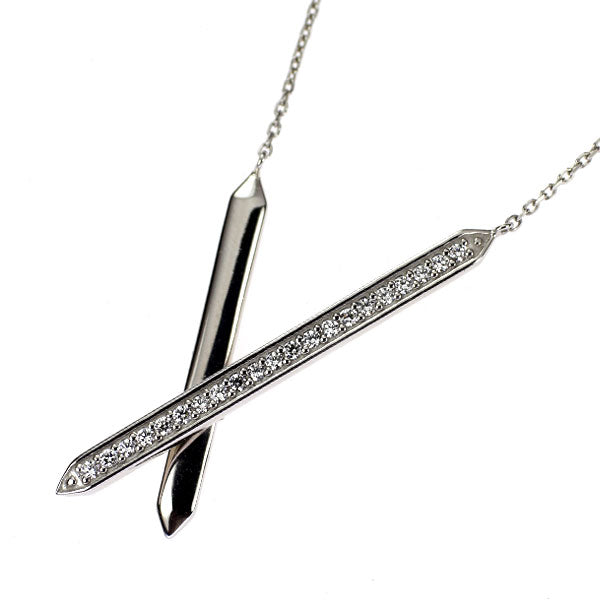 JUNKO KOSHINO K18WG ダイヤモンド ペンダントネックレス 0.20ct