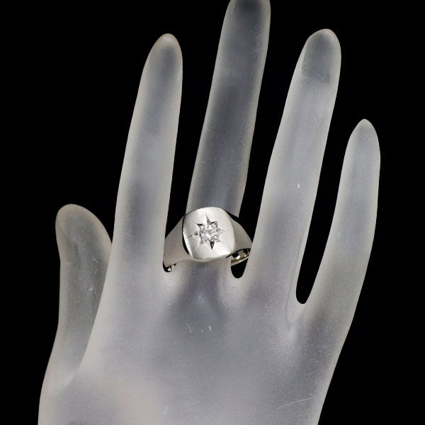 Pt900 ダイヤモンド リング 0.30ct 印台