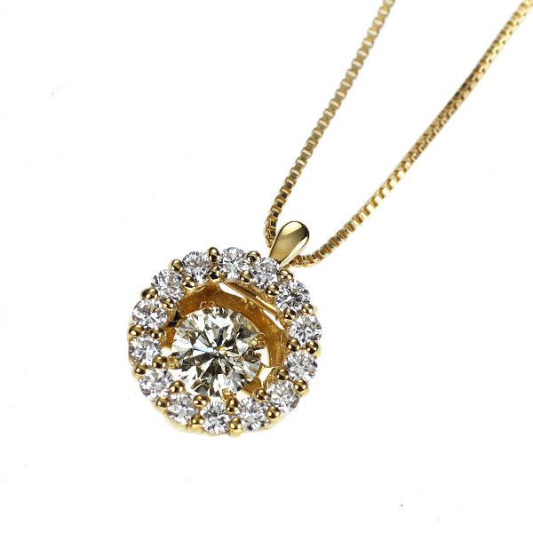 K18YG ダイヤモンド ペンダントネックレス 0.320ct D0.20ct
