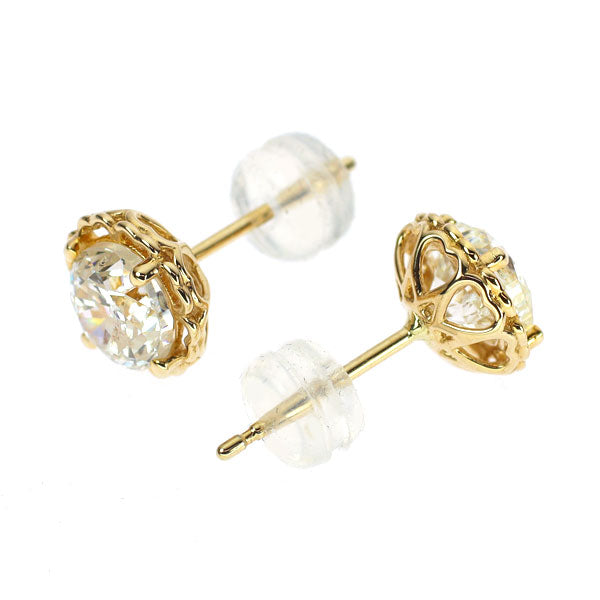 K18YG ダイヤモンド ピアス 2.036ct スタッド