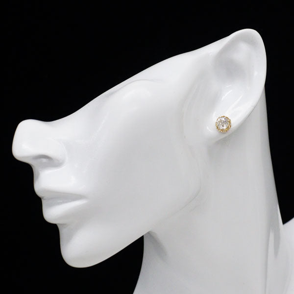 K18YG ダイヤモンド ピアス 2.036ct スタッド