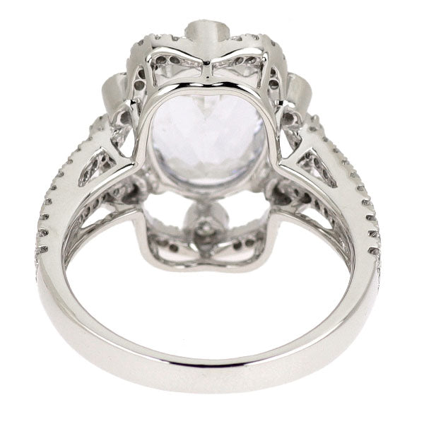 K18WG ブルーベリル ダイヤモンド リング 2.82ct D0.46ct