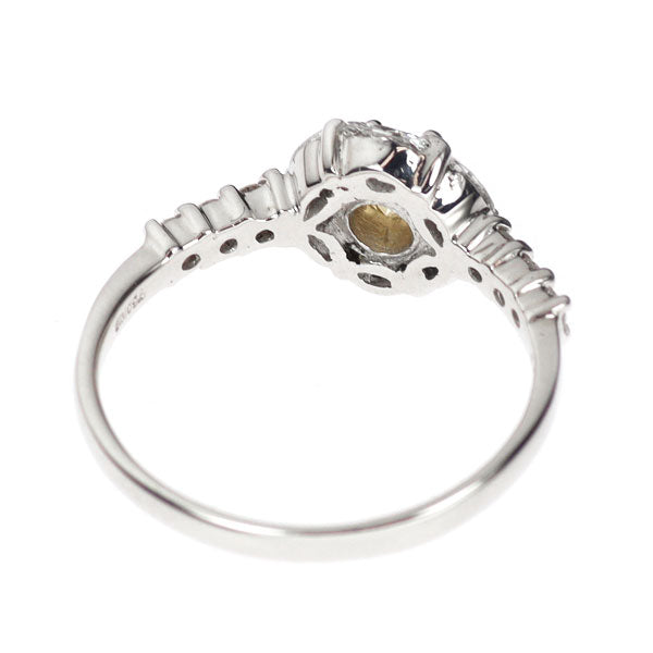 K18WG ダイヤモンド リング 0.39ct D0.53ct