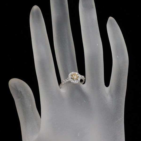 K18WG ダイヤモンド リング 0.39ct D0.53ct