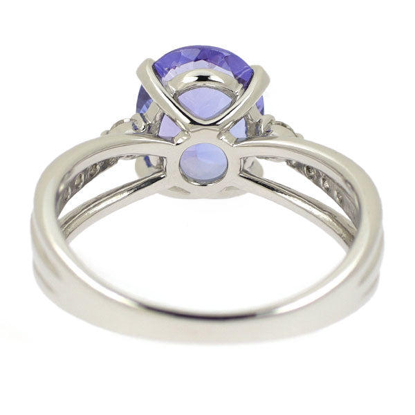 Pt900 タンザナイト ダイヤモンド リング 1.66ct D0.15ct