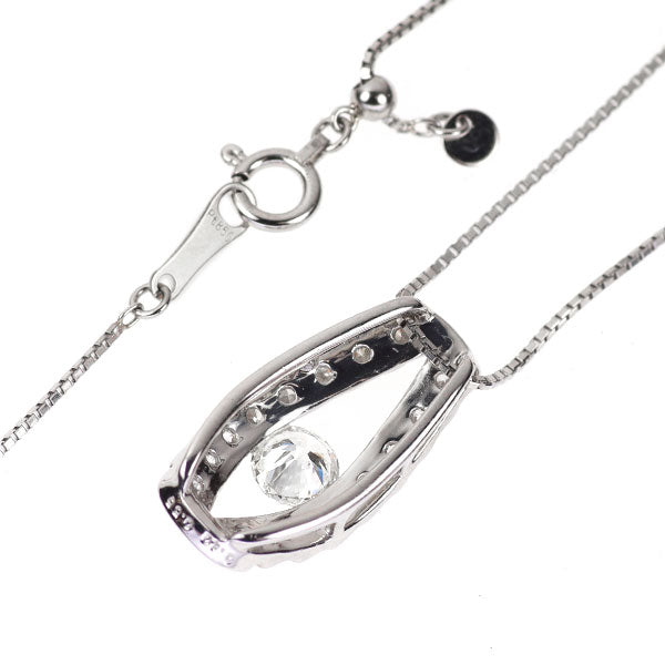 Pt900/ Pt850 ダイヤモンド ペンダントネックレス 0.40ct D0.55ct