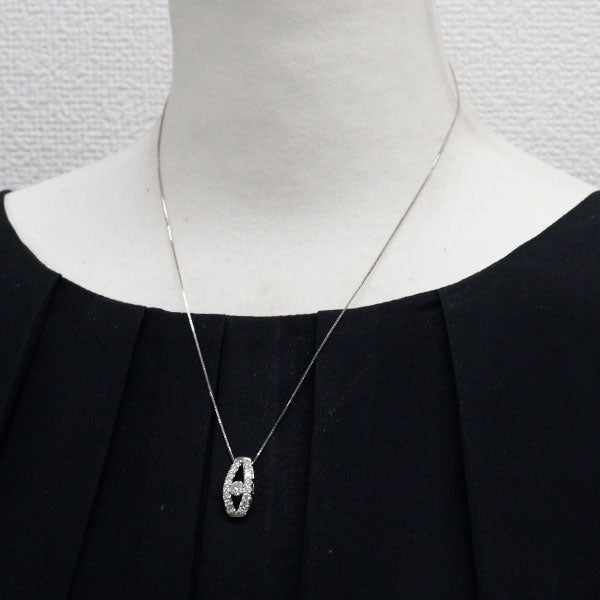 Pt900/ Pt850 ダイヤモンド ペンダントネックレス 0.40ct D0.55ct