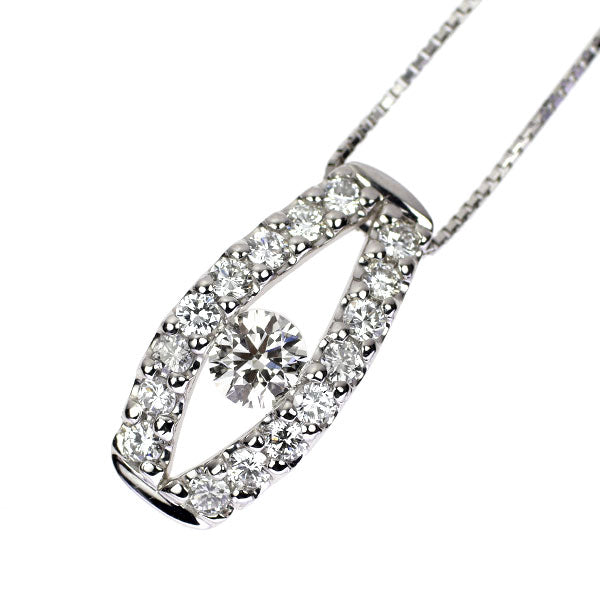 Pt900/ Pt850 ダイヤモンド ペンダントネックレス 0.40ct D0.55ct