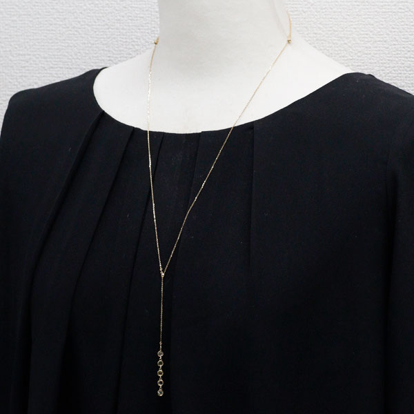 K18YG ローズカット ダイヤモンド ペンダントネックレス 0.40ct