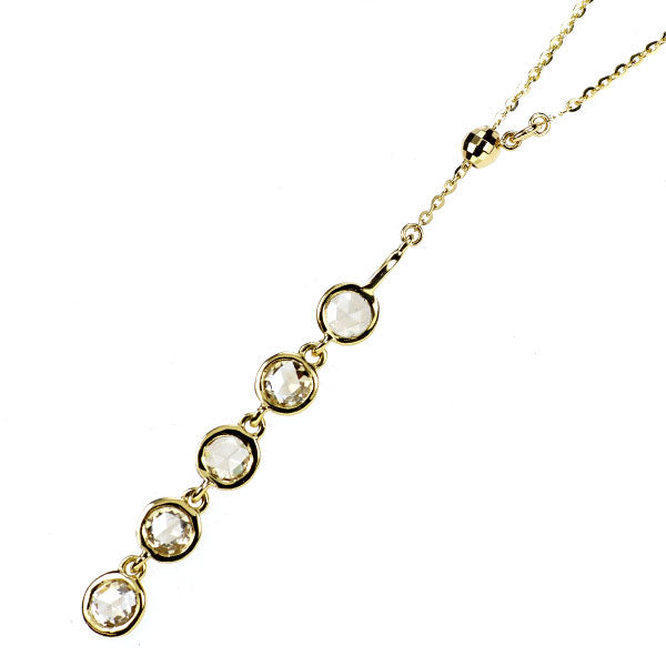 K18YG ローズカット ダイヤモンド ペンダントネックレス 0.40ct