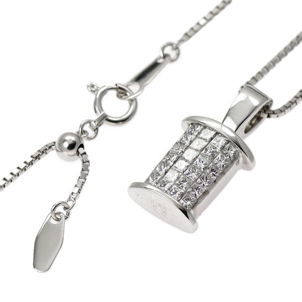 K18WG ルビー ダイヤモンド ペンダントネックレス 0.50ct D0.50ct リバーシブル ミステリーセッティング