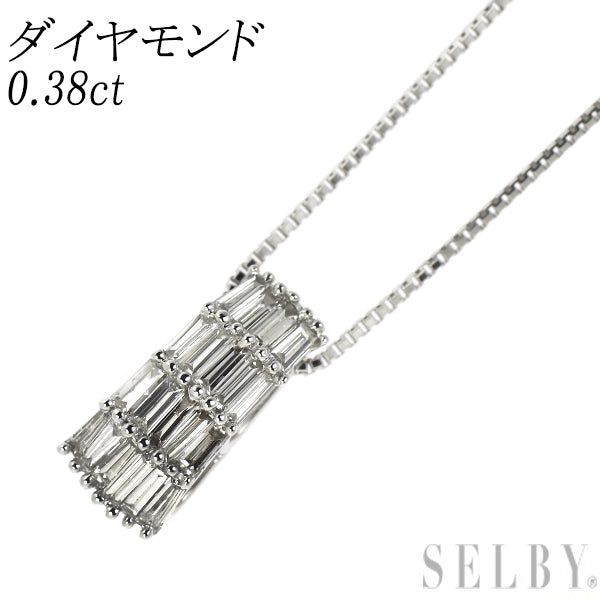 K18WG ダイヤモンド ペンダントネックレス 0.38ct